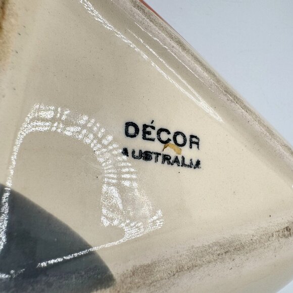Décor Australia Fiji Ceramic Triangular Dish Ashtray Abstract Art Plate Vtg 2 - Picture 3 of 7
